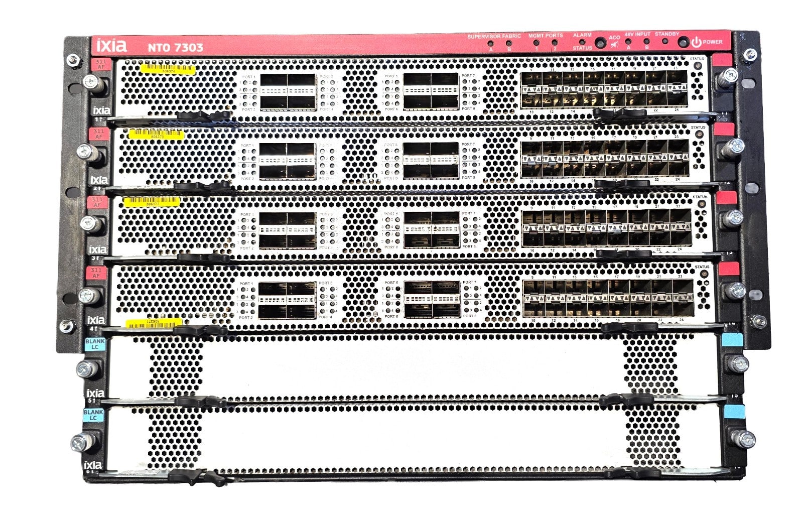 IXIA NTO 7303 Packet Broker Dual Supervisor 4x 860-1377-01 AFM -48V NEBS