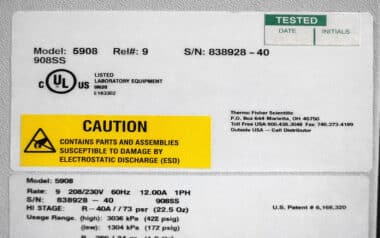 VWR Symphony Ultra Low Temperature (ULT) Freezer, Model # DW-86L828A Control Box