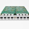 Refurbished Ixia NGY LSM10GXM8S-01 8-port 10GbE SFP+ load module front view with clock out and clock in connectors